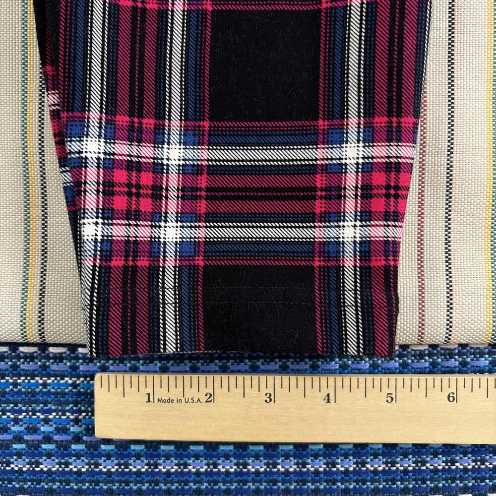 NEW Torrid Pants Womens 1 Regular Black Plaid Pull-On Pocket Pixie Ponte Skinny - Picture 12 of 13